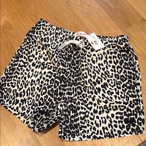 NWT Solid & Striped Leopard Print Swim Shorts